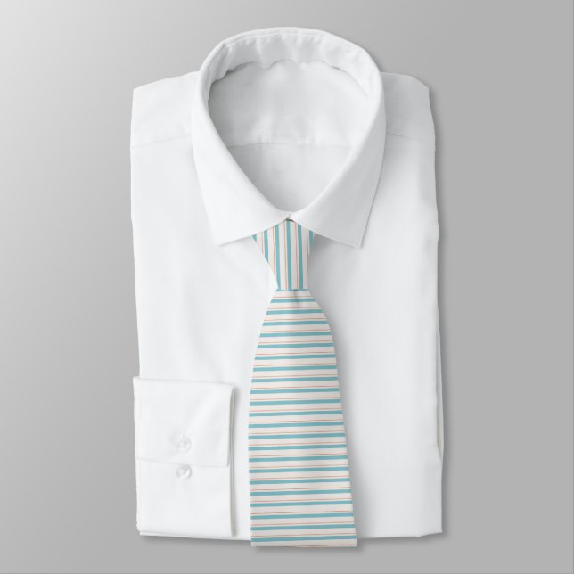 Corbata Rayas geométricas limpias sobre fondo blanco (Atado)