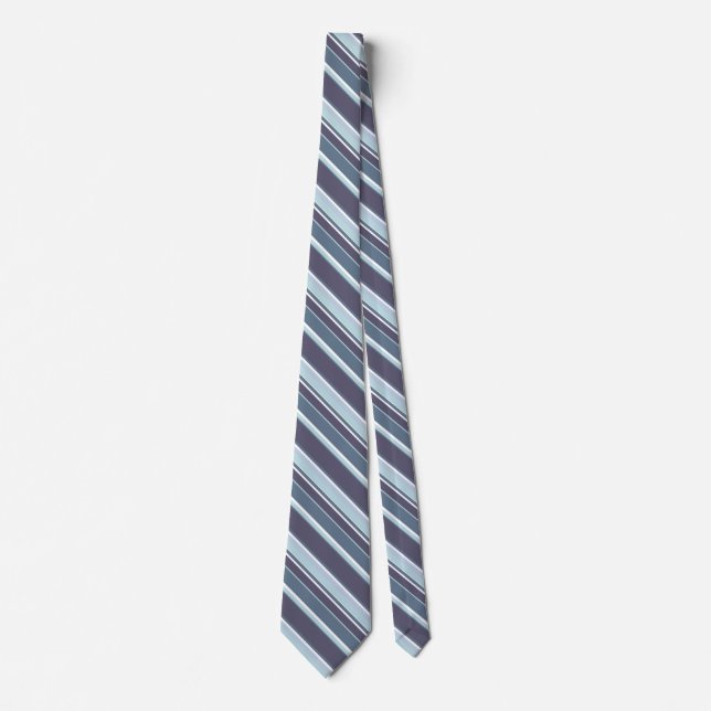 Corbata Rayas grises azules (Anverso)