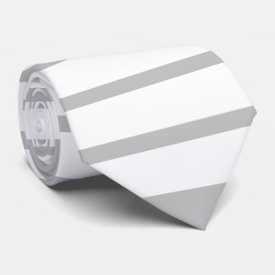 Corbata Rayas grises en todo el blanco