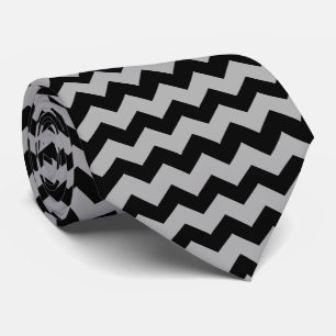 Corbata Rayas grises en zig zag sobre fondo de cualquier c
