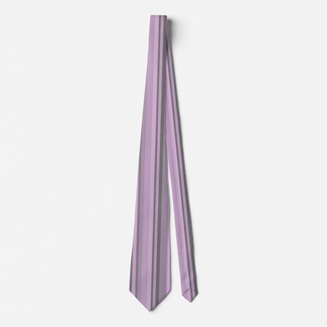 Corbata Rayas grises moradas (Anverso)