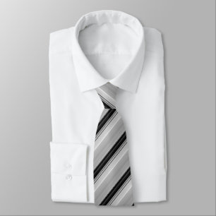 Corbata Rayas grises negras lindas