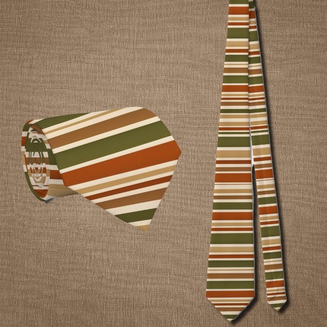 Corbata rayas horizontales en ambiente retro otoñal (Subido por el creador)