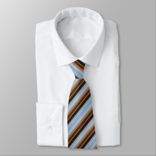 Corbata Rayas marrones azules vintage lindas
