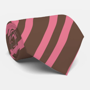 Corbata Rayas Marrones Rosadas Patrón Continuo
