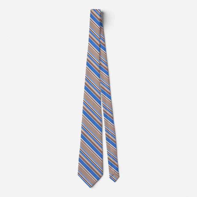 Corbata Rayas marrones y azules (Anverso)