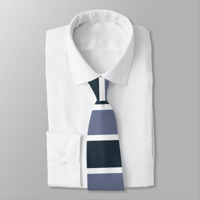 Corbata Rayas Moradas Azul Marino (Atado)
