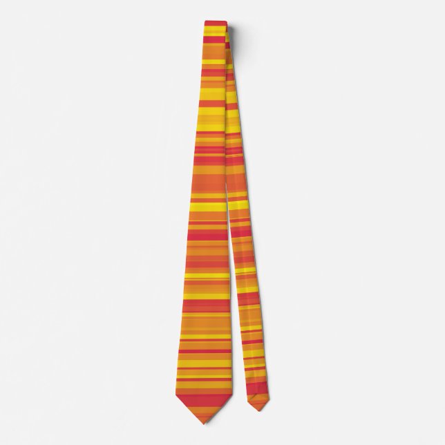 Corbata Rayas Naranjas Rojas Amarillas (Anverso)