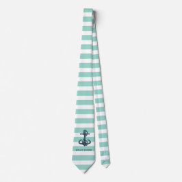 Corbata Rayas Náuticas, Anchor, Verde Mint