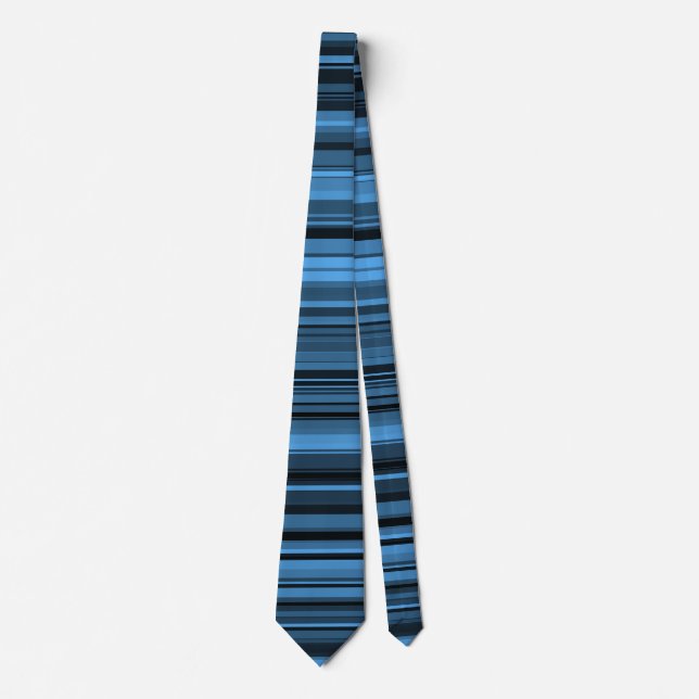 Corbata Rayas Negras Azules (Anverso)
