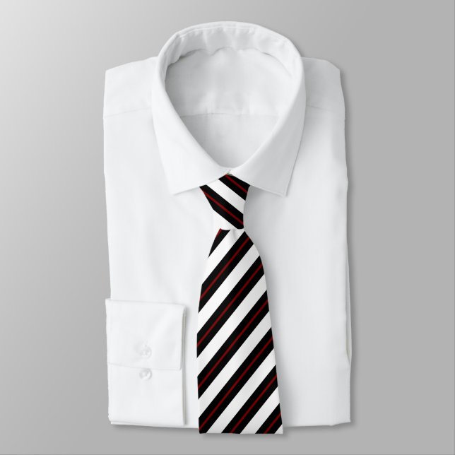 Corbata Rayas negras rojas (Atado)