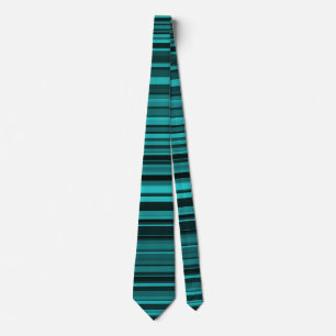 Corbata Rayas Negras Verde Azul