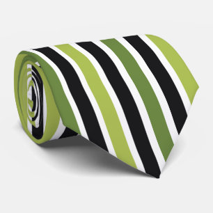 Corbata Rayas Negras Verdes