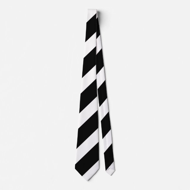 Corbata Rayas Negras y Blancas (Anverso)