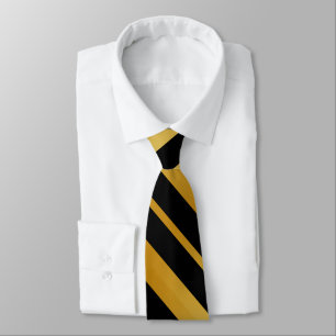 Corbata Rayas Negras y Doradas Simple