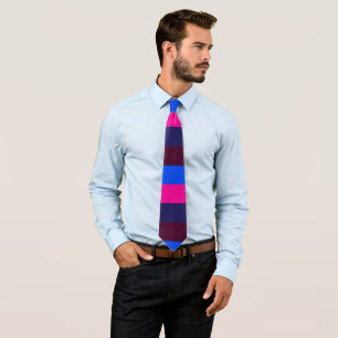 Corbata Rayas neon de medianoche