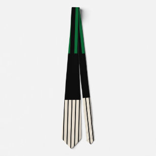 Corbata Rayas pop de color - verde, crema y negro