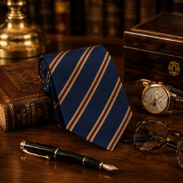 Corbata Rayas Regimentales Navy Burgundy & Gold Heritage
