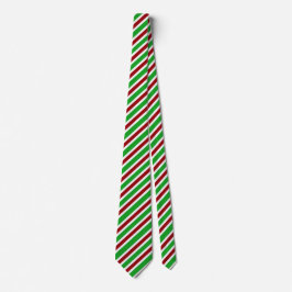 Corbata Rayas Rojas Blancas y Verdes