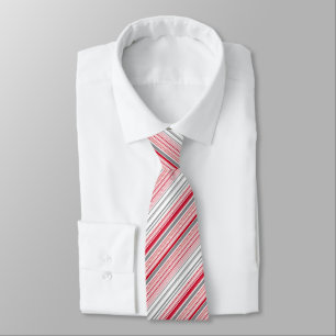Corbata Rayas rojas grises lindas