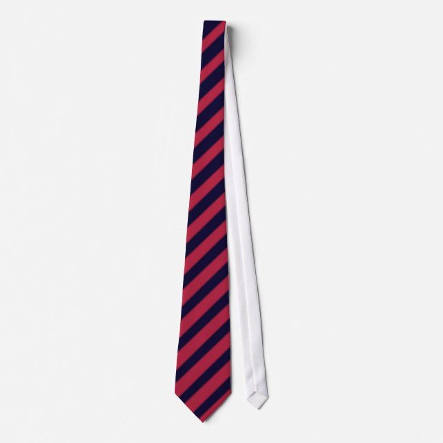 Corbata rayas rojas oscuras y azules (Anverso)
