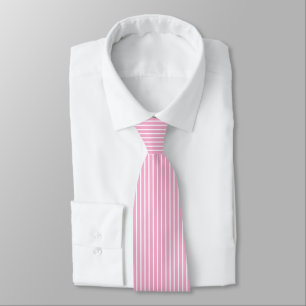 Corbata Rayas rosadas y blancas de chicle