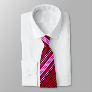 Corbata Rayas rosadas y maroon
