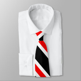 Corbata Rayas tradicionales simples rojas blancas y negras