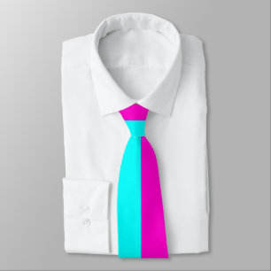 Corbata Rayas Turquesas De Color Rosa Y Azul Ciano Calient