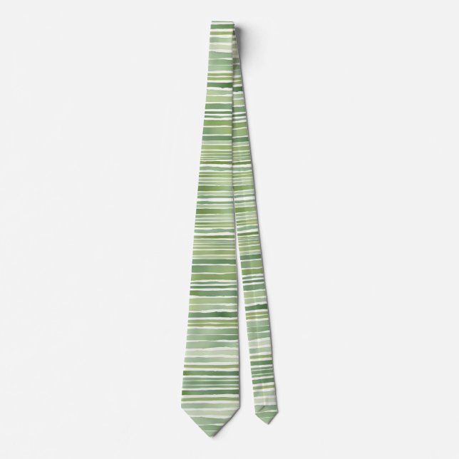 Corbata Rayas Verdes  (Anverso)