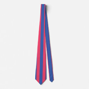 Corbata Rayas verticales audaces de color rosa caliente y