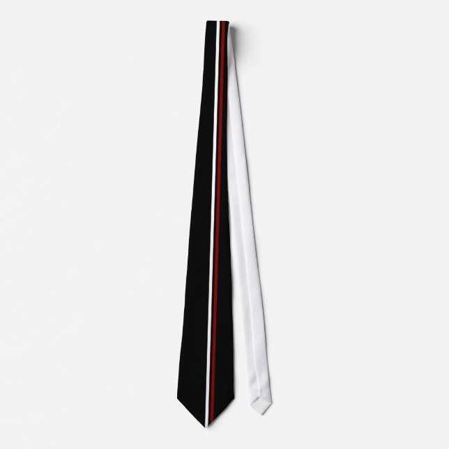 Corbata Rayas verticales de color blanco y marrón en corba (Anverso)