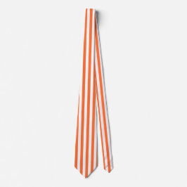 Corbata Rayas verticales de color naranja quemado y blanco