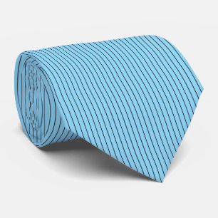 Corbata Rayas verticales finas azules oscuras Simple Azul