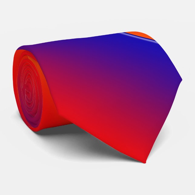 Corbata Rayo arcoiris vivo, morado azul amarillo rojo (Enrollado)