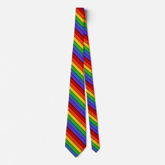 Corbata Rayo diagonal arcoiris (Anverso)