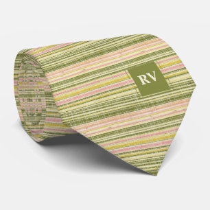 Corbata Rayo rosa y verde