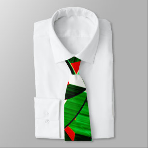 Corbata Razas verdes sobre la imagen de naranja de coral c