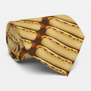 Corbata Razón de diversión del patrón Hotdog
