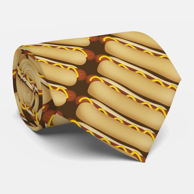 Corbata Razón de diversión del patrón Hotdog (Enrollado)