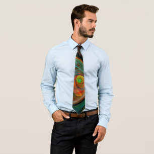 Corbata Reborn Blue Abstract Art Tie