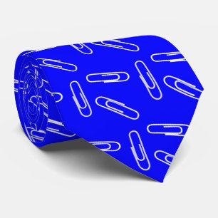 Corbata Recortes de papel en azul