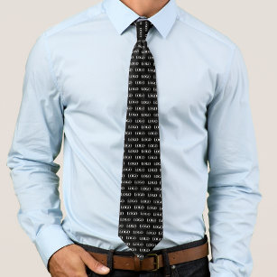 Corbata Rectangle Personalizado Patrón de logotipos Corpor