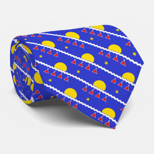 Corbata Recuerdos de la bandera de Tlicho atan el cuello d