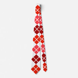 Corbata Red Argyle Personalizado Tie