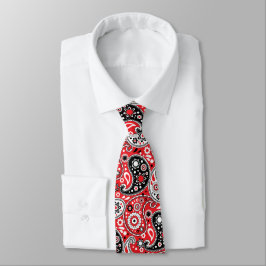 Corbata Red Bandana Paisley Elegant Country Western