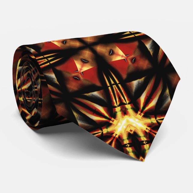 Corbata Red de Embers Fundidos – Declaración Audaz (Enrollado)