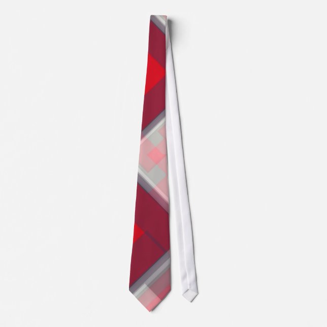 Corbata Red Hanky Abstract Design Fashion Neck Tie (Anverso)