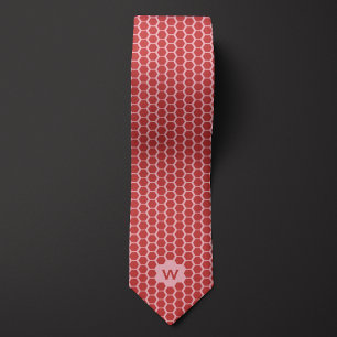 Corbata Red Honeycomb Casual