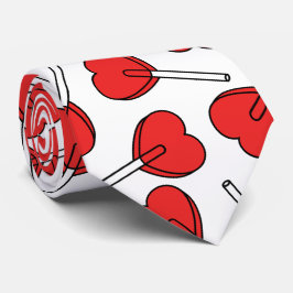 Corbata Red Lollipops, Heart Lollipops, Lollipop Pattern
